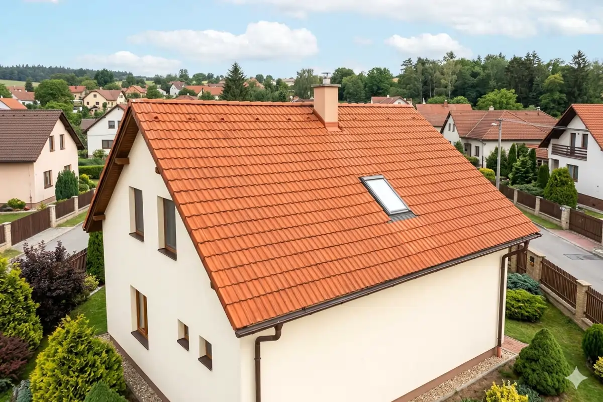 Vyčistená strecha po profesionálnom čistení